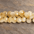 14x11mm Golden Rutilated Quartz Faceted Pears 8 inch 38 beads - The Bead Traders