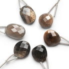 14x11mm Moonstone Faceted Nugget Focal 1 Bead - The Bead Traders