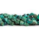 14x11mm Natural Chinese Turquoise Nuggets 15 inch 37 beads - The Bead Traders