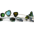 14x12mm Green Tourmaline Slices 15 inch 10 beads - The Bead Traders