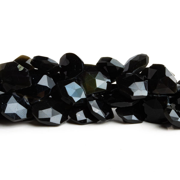 14x12mm Rainbow Obsidian Faceted Pentagon 8 inch 30 beads