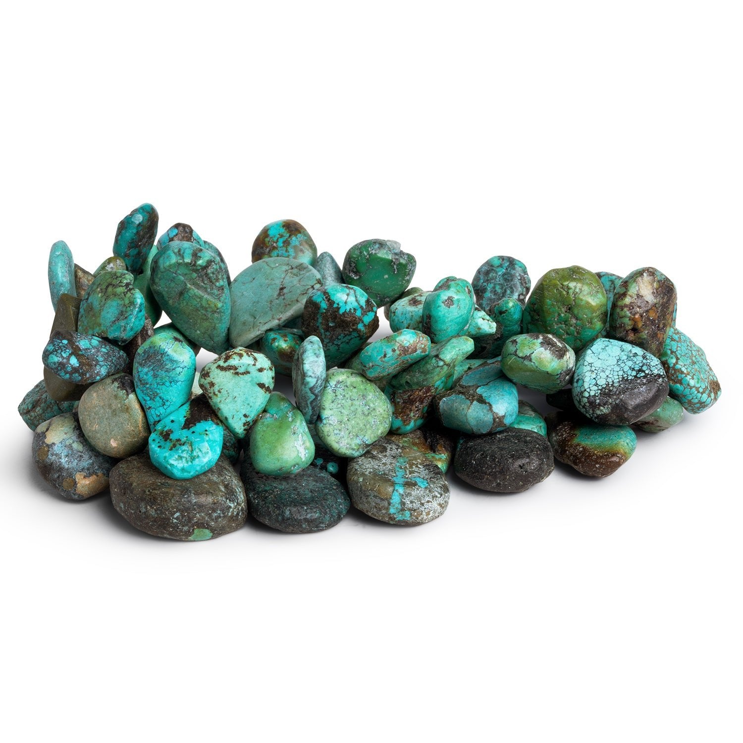 14x12mm Turquoise Pears 14 inch 65 beads - The Bead Traders