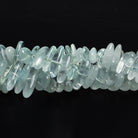 14x8mm Milky Aquamarine Long Chips 7.5 inch 48 beads - The Bead Traders