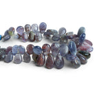 14x9mm Bloodshot Iolite Plain Pears 8 inch 50 beads - The Bead Traders