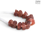 14x9mm Strawberry Quartz 2mm Large Hole Natural Crystals 10 Beads - The Bead Traders