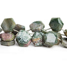 15 - 17mm Imperial Jasper Faceted Hexagons 9 inch 12 beads - The Bead Traders
