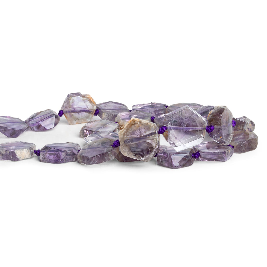 15mm Amethyst Natural Crystal Slices 16 inch 23 beads - The Bead Traders