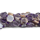 15mm Amethyst Natural Crystal Slices 16 inch 23 beads - The Bead Traders