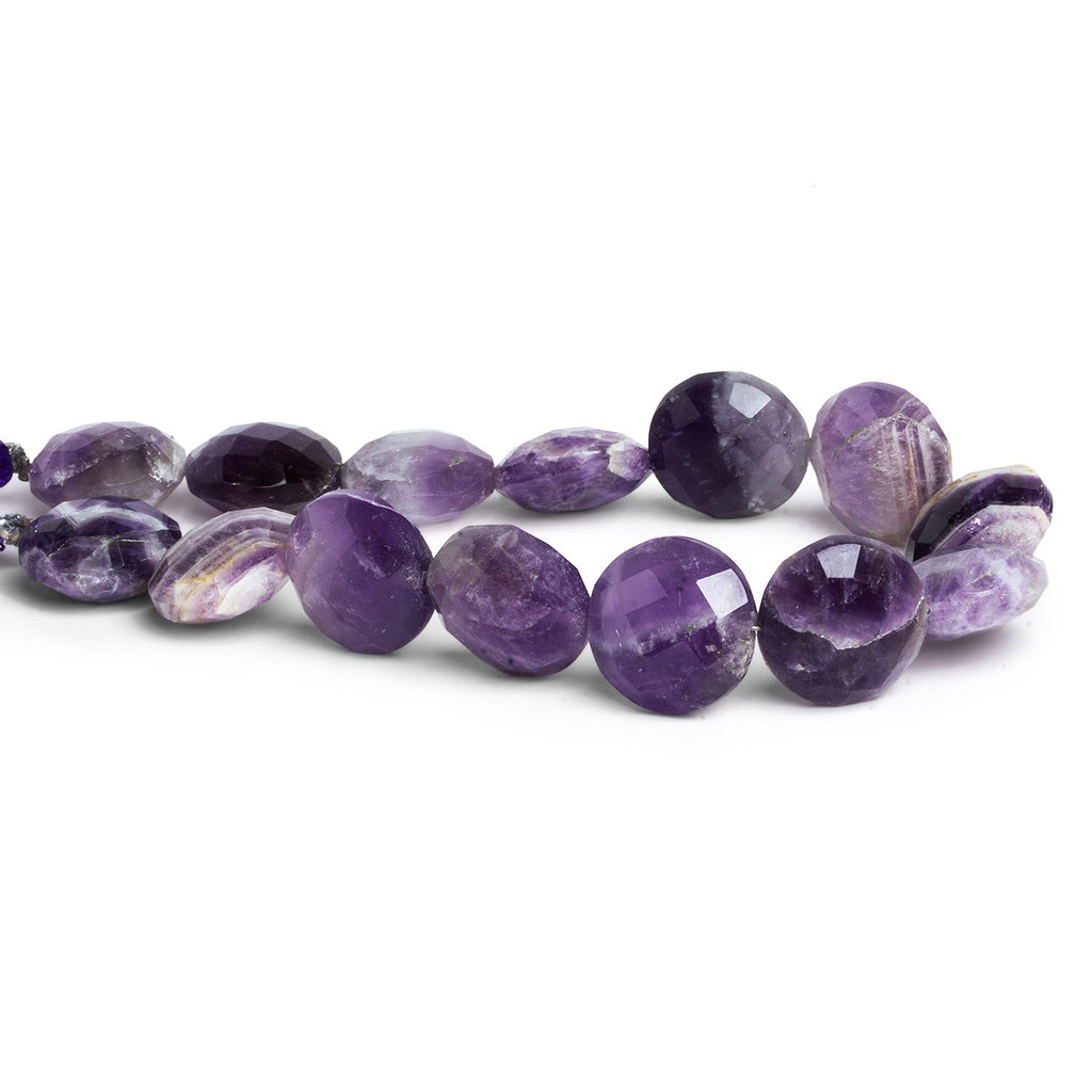 15mm Cape Amethyst Faceted Coins 8 inch 14 beads - The Bead Traders