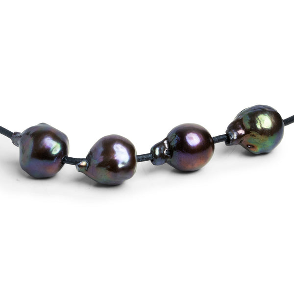 15mm Large Hole Peacock Ultra Baroque Pearl Focal 1 Bead