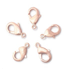 15mm Rose Gold plated Brushed Lobster Clasp Set of 5 - The Bead Traders