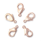 15mm Rose Gold plated Shiny Lobster Clasp Set of 5 - The Bead Traders
