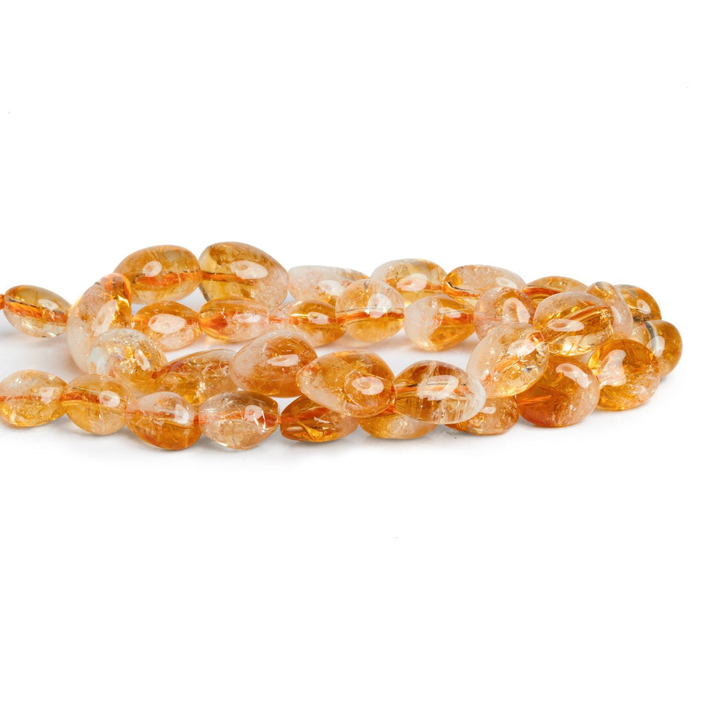 15x10mm Bi - Color Citrine Plain Nuggets 15 inch 27 beads - The Bead Traders