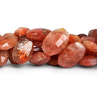 15x10mm Sunstone Faceted Pillows 7.5 inch 18 beads - The Bead Traders