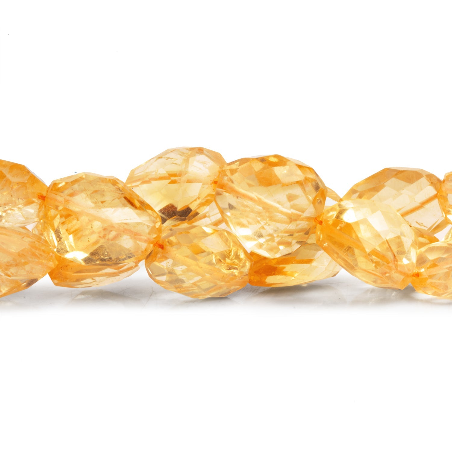 15x11mm Citrine Faceted Nuggets 15 inch 24 beads - The Bead Traders