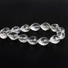 15x11mm Crystal Quartz Faceted Teardrops 9 inch 13 beads - The Bead Traders