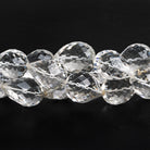 15x11mm Crystal Quartz Faceted Teardrops 9 inch 13 beads - The Bead Traders