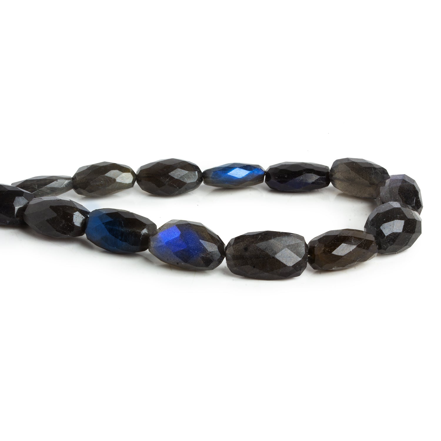 15x11mm Labradorite Faceted Nuggets 8.5 inch 12 beads - The Bead Traders