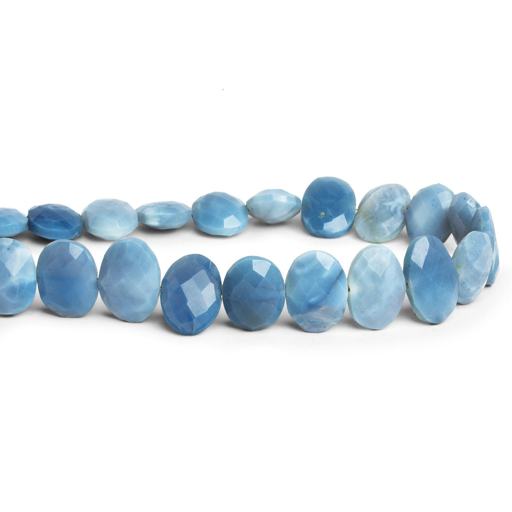 15x11mm Owyhee Blue Opal Faceted Ovals 8 inch 18 beads - The Bead Traders