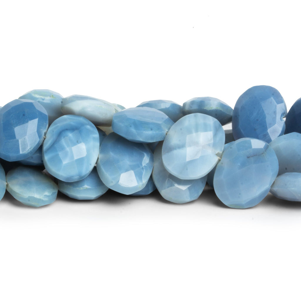 15x11mm Owyhee Blue Opal Faceted Ovals 8 inch 18 beads - The Bead Traders