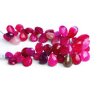 15x11mm Pink Chalcedony Faceted Pears 8 inch 45 beads - The Bead Traders