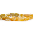 15x12mm Marigold Agate Hammer Faceted Rectangles 8 inch 14 beads - The Bead Traders