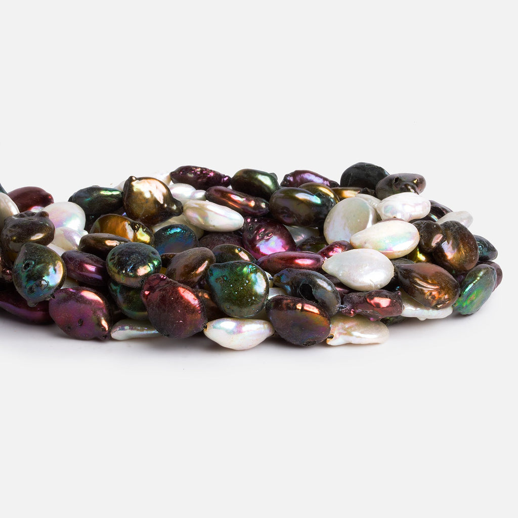 15x12mm Multicolor Multi Shape Pearls 15 inch 26 beads - The Bead Traders