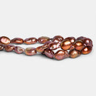 15x12mm Reddish Copper Baroque Pearls 15 inch 24 beads - The Bead Traders
