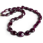 15x12mm Rhodolite Garnet Plain Nuggets 16 inch 28 beads - The Bead Traders