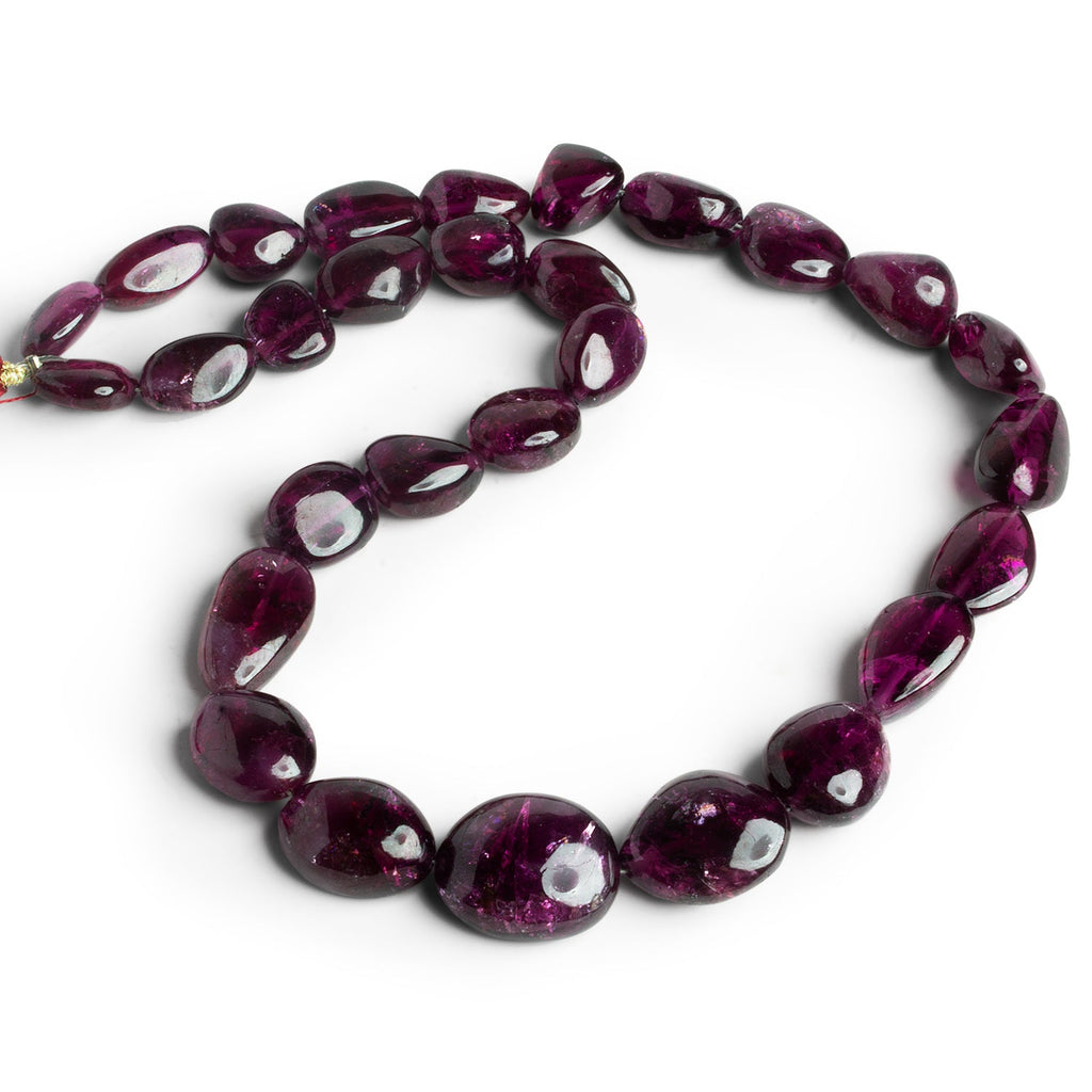 15x12mm Rhodolite Garnet Plain Nuggets 16 inch 28 beads - The Bead Traders