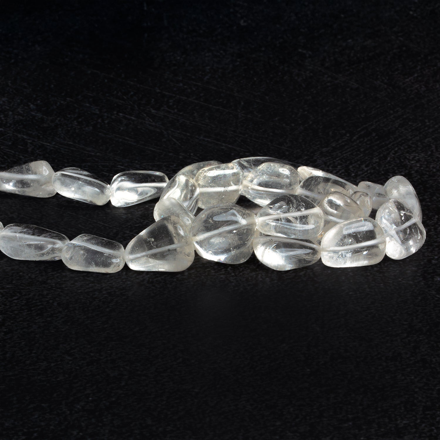 15x13mm Crystal Quartz Handcut Nuggets 12 inch 20 beads - The Bead Traders
