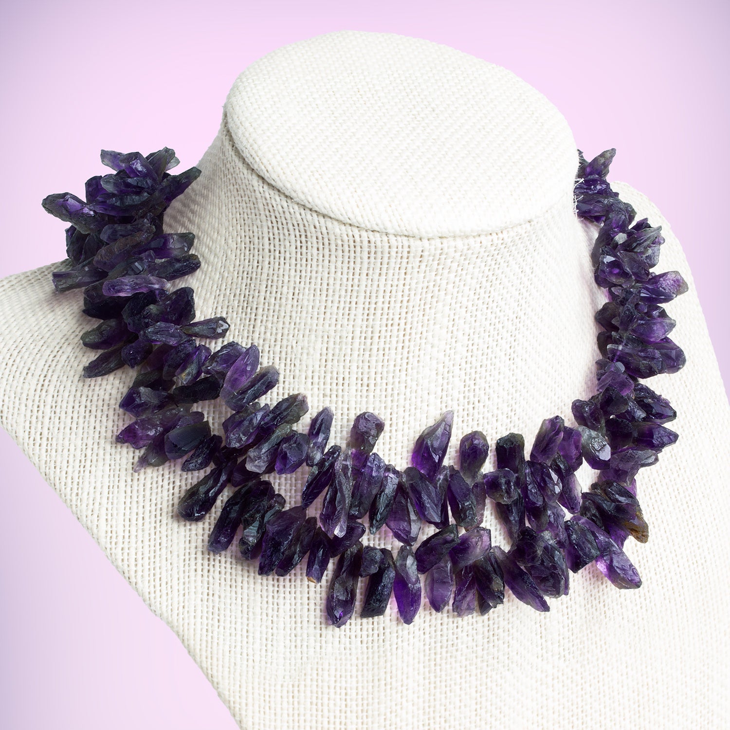 15x6mm Amethyst Natural Crystals 16 inch 125 beads - The Bead Traders