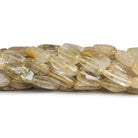 15x7mm Rutilated Quartz Handcut Rectangles 14 inch 21 beads - The Bead Traders