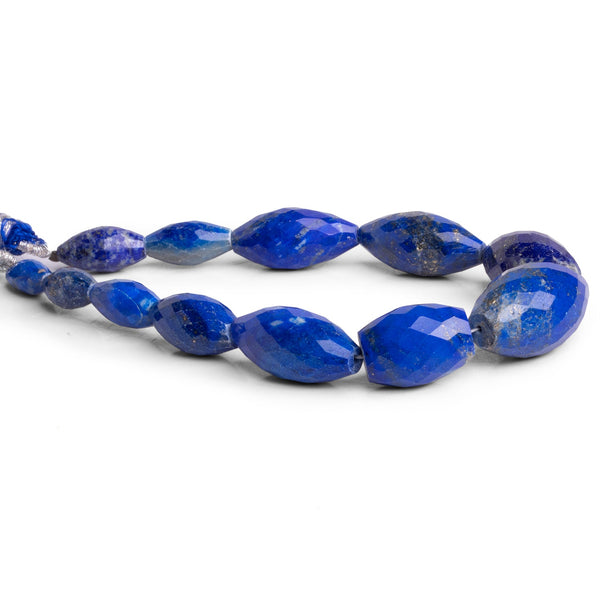 15x8mm Lapis Lazuli Faceted Bicones 7.5 inch 12 beads