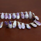 15x8mm Morado Purple Opal Faceted Pears 8 inch 19 beads - The Bead Traders