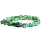 15x9mm Emerald Carved Pears 16 inch 31 beads - The Bead Traders