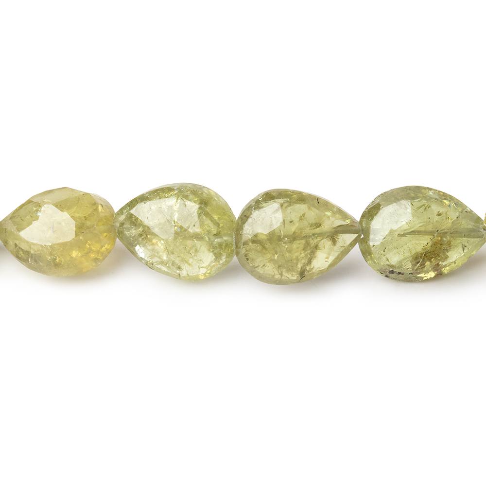 15x9mm Grossular Garnet Faceted Pears 8 inch 18 beads - The Bead Traders