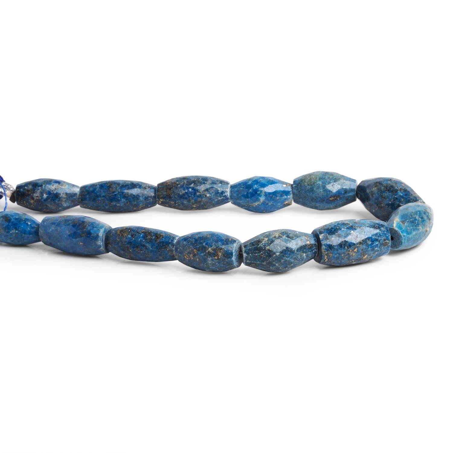 15x9mm Lapis Lazuli Faceted Marquise Tube 7.5 inch 11 beads - The Bead Traders