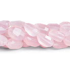 15x9mm Rose Quartz Faceted Nuggets 9.5 inch 17 beads - The Bead Traders