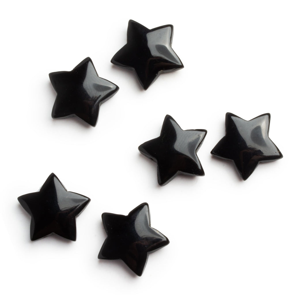 16 - 18mm Black Onyx Star Focals Set of 2 Beads - The Bead Traders