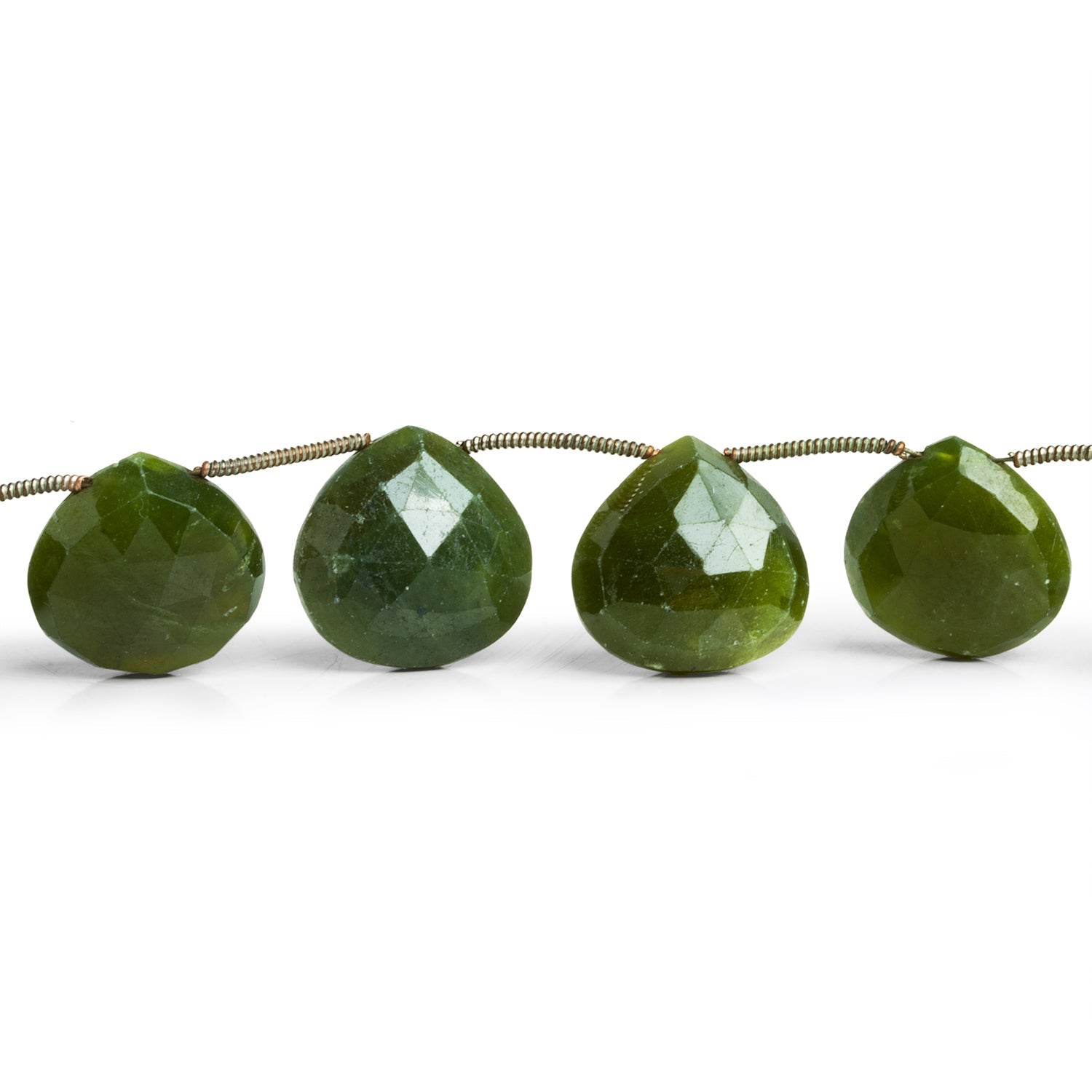16mm Idocrase Faceted Rounds 9 inch 12 beads - The Bead Traders