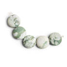 16mm Matte Harmony Jasper Coins Set of 5 bead focals - The Bead Traders