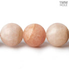 16mm Matte Morganite Plain Rounds 16 inch 24 beads - The Bead Traders