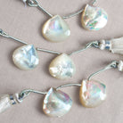 16mm Mother of Pearl Heart Focals Set of 2 Beads - The Bead Traders
