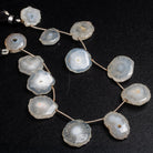 16mm Solar Quartz Slices 9 inch 12 beads - The Bead Traders