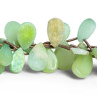 16x10mm Lemon Lim Drusy Pears 7.5 inch 13 beads - The Bead Traders