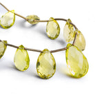 16x10mm Lemon Quartz Faceted Pears 7.5 inch 15 beads - The Bead Traders