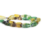 16x10mm Multicolor Fluorite Faceted Nuggets 20 inch 25 beads - The Bead Traders