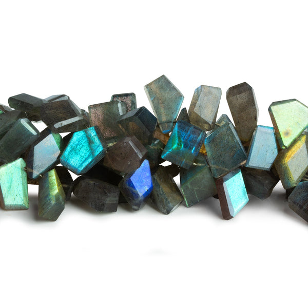 16x11mm Labradorite Faceted Nuggets 7 inch 28 beads