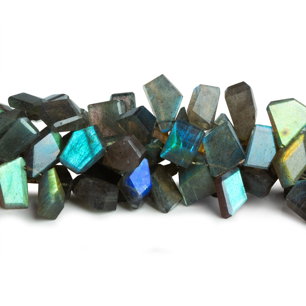 16x11mm Labradorite Faceted Nuggets 7 inch 28 beads - The Bead Traders
